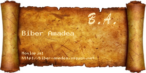 Biber Amadea névjegykártya